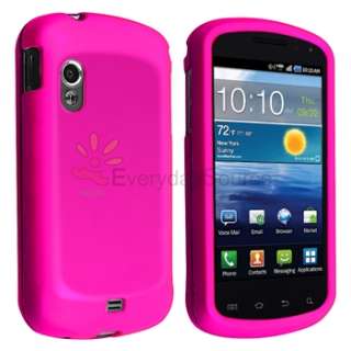 Hot Pink Rubberized HARD Case Snap on Phone Cover for Samsung 