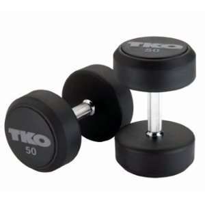   Rubber Pro Dumbbell Set (10 Pairs) from TKO Sports