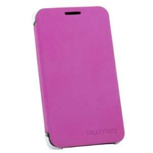  Purple leather flip cover case for Samsung galaxy note 
