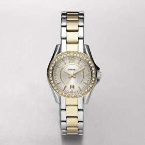  Fossil Riley Mini Stainless Steel Watch   Two Tone: Fossil 