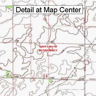  USGS Topographic Quadrangle Map   Spirit Lake SE, Iowa 