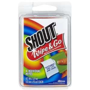  Shout Stain Remover Wipes, Travel Size 4 ct. (Quantity of 