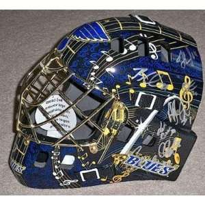  2011 ST. LOUIS BLUES Team Signed NHL Goalie Mask w/COA 