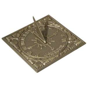   Sunny Hours Medium Sundial, French Bronze