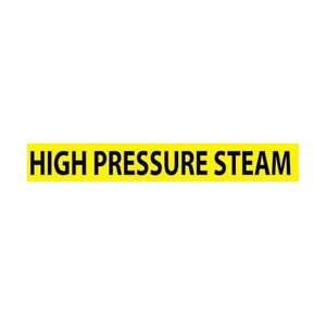 B1132Y   Pipe Marker, Pressure Sensitive Vinyl, High Pressure Steam, 1 