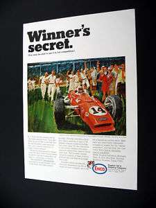 Humble Oil Enco AJ Foyt Indy 500 Painting 1967 print Ad  