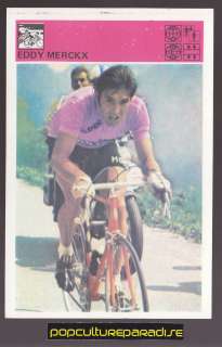 EDDY MERCKX Cycling 1981 SVIJET SPORTA CARD Rare Yugoslavia  