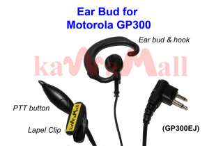 2X Ear mic FBI SPY CIA Motorola GP300 P1225 MTLEBD  