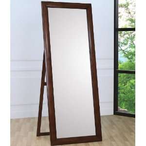  Floor Mirror Standing Mirror in Walnut Finish Frame