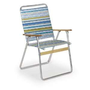  Out High Back Folding Beach Arm Chair, Coastline: Patio, Lawn & Garden