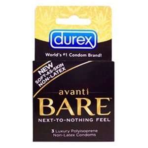 Durex avanti bare sensation lubricated non latex condoms   3 ea/Pack 