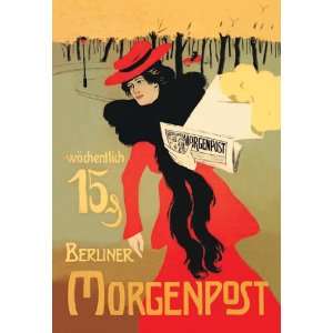 Berliner Morganpost 12X18 Art Paper with Gold Frame