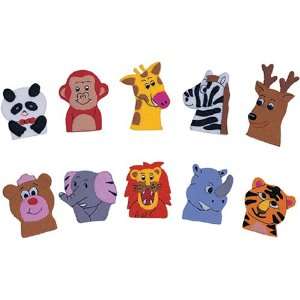   Wild Animals Felt Finger Puppet Set (10 Finger Puppets): Toys & Games