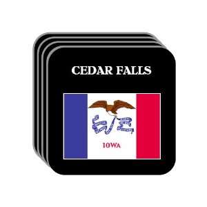 US State Flag   CEDAR FALLS, Iowa (IA) Set of 4 Mini Mousepad Coasters