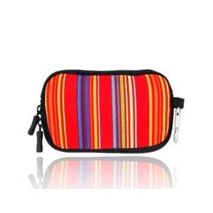  Stripe Soft Case Pouch Bag Cover for Digital Cameras (Red 