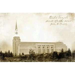  Boston LDS Temple Art Plaque with Easel