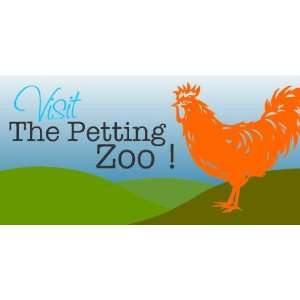  3x6 Vinyl Banner   The Petting Zoo 