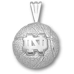   of Notre Dame ND Basketball Pendant (Silver): Sports & Outdoors