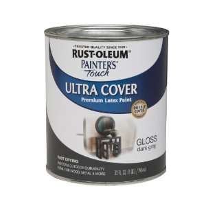  Rust Oleum 1986502 Painters Touch Quart Latex, Gloss Dark 
