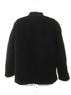 ROBERTA FREYMANN Black Velvet Jacket Coat Sz S  