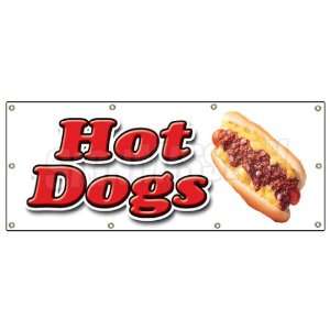   BANNER SIGN hot dogs cart signs franks wieners: Patio, Lawn & Garden