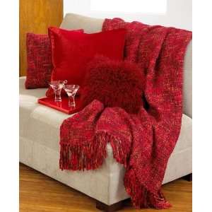  CHARTER CLUB Acrylic Tweed Decorative Pillow, Red