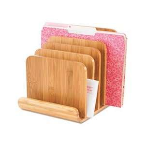 Bamboo Wood Organizer, Five Sections, 8 x 10 x 9, Natural  