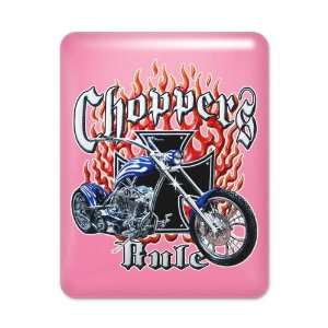  iPad Case Hot Pink Choppers Rule Flaming Motorcycle and 