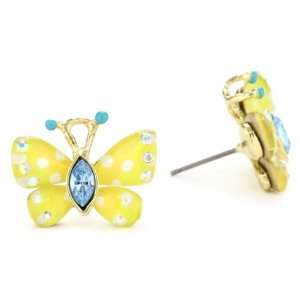 Betsey Johnson Hawaii Luau Butterfly Stud Earrings