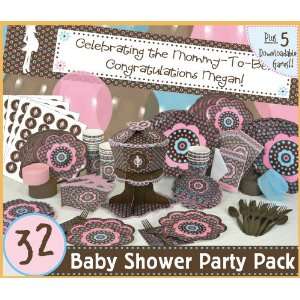  Trendy Mommy   32 Baby Shower Party Pack: Toys & Games