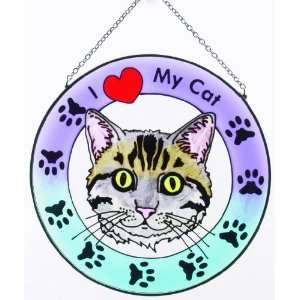  I Love My Cat (Tabby) Suncatch   Suncatcher: Home 