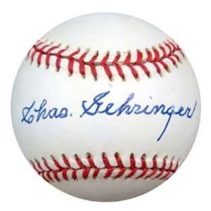  Charlie Chas. Gehringer Autographed AL Baseball PSA/DNA 