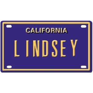   Lindsey Mini Personalized California License Plate 