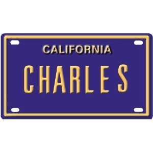   Charles Mini Personalized California License Plate 