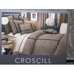  Croscill Winston Tweed Euro Sham 1st Quality Onyx Tweed 