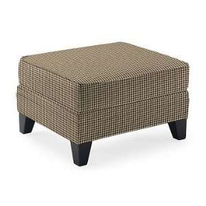   Home Brookside Ottoman, Houndstooth, Chocolate/Ivory: Home & Kitchen