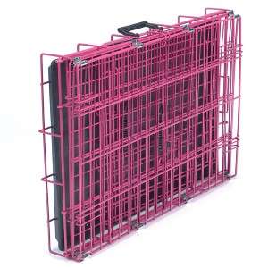 Crate Appeal 30 Pink Punch Folding Dog Cage w/Divider  