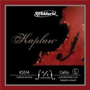  DAddario Kaplan 4/4 Size Heavy Cello Strings (4/4 Size A 
