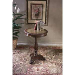  Butler Accent Round Pedestal Table   Heritage Finish