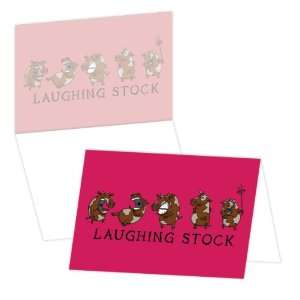 ECOeverywhere Laughing Stock Boxed Card Set, 12 Cards and Envelopes, 4 