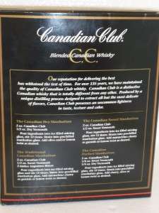 CANADIAN CLUB WHISKY VINTAGE HIRAM WALKER & SON RARE CC GLASS 