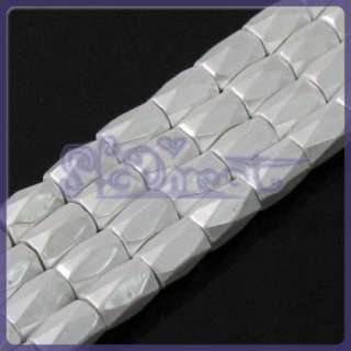 5x8mm White Hematite Beads Magnetic Tube Strand 100 pcs  