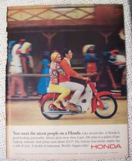 HONDA MOTORCYCLE VINTAGE AD 1966  