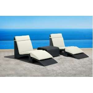 Wicker Patio Furniture Pool Lounge All Weather 3 Pc Resin Wicker Chair 