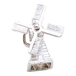  Rembrandt Charms Windmill Charm, 14K White Gold: Jewelry