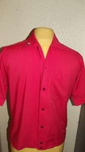   1950s Bowling Shirt Bright Red King Louie size Medium  
