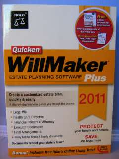 Quicken WillMaker Plus 2011 093371373071  