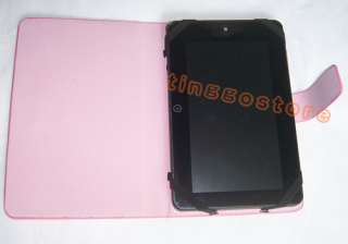 PU Leather Cover for 7 Google Android Tablet PC (Pink)(Not 