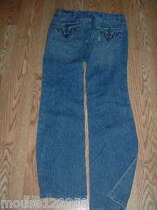 Mossimo Denim Jeans 5 blue stretch embroidery pocket  