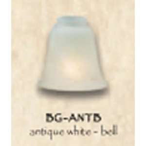  BG ANTB Antique White Art Glass Shade Bell Shaped